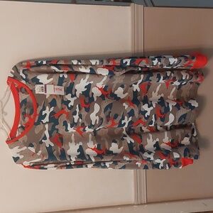 Pajamarama Mens Christmas Camo Reindeer Pajama Top Sz XLT - Shirt only